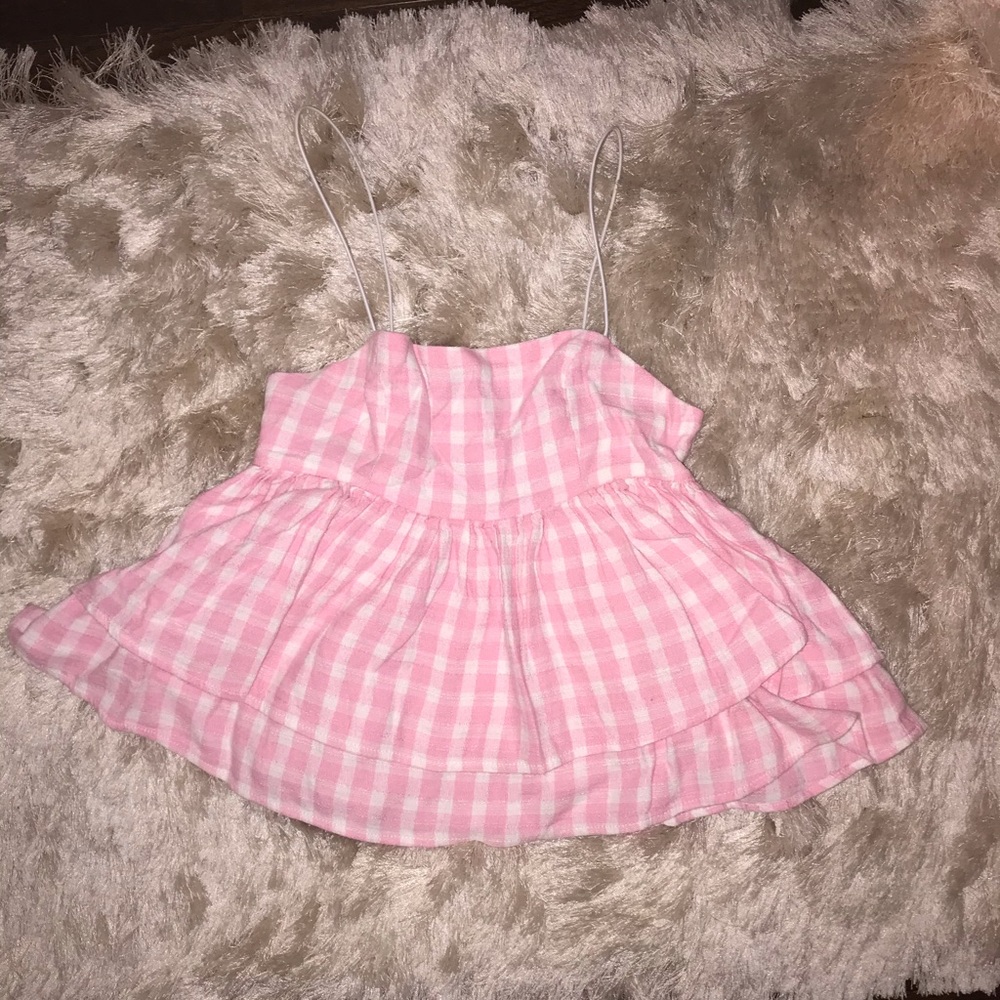 Urban Outfitters Pink Gingham Top